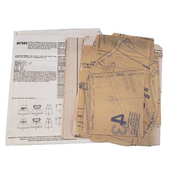 McCalls American Girl Doll Sewing Pattern CUT Fancy Dress Vintage Sewing - Picture 6 of 7